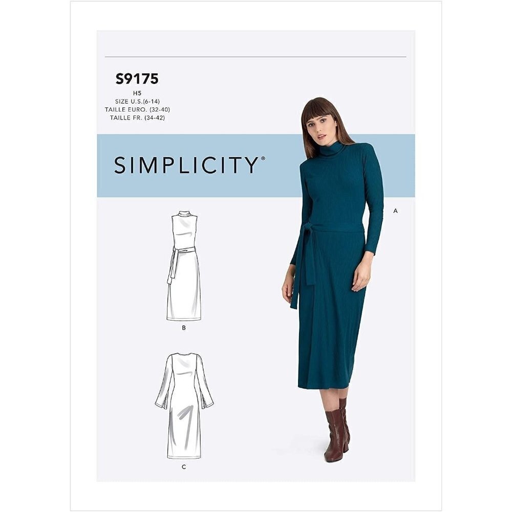 Simplicity Sewing Pattern 9175 10742 Wrap Dress Size 14-22‎